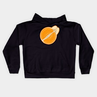 Sumo Orange Slice Graphic Fresh and Zesty Citrus Vibes for Summer Kids Hoodie